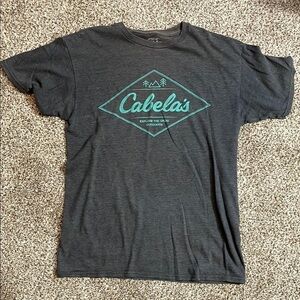Cabela's Gray Short Sleeve Tee Casual Comfort